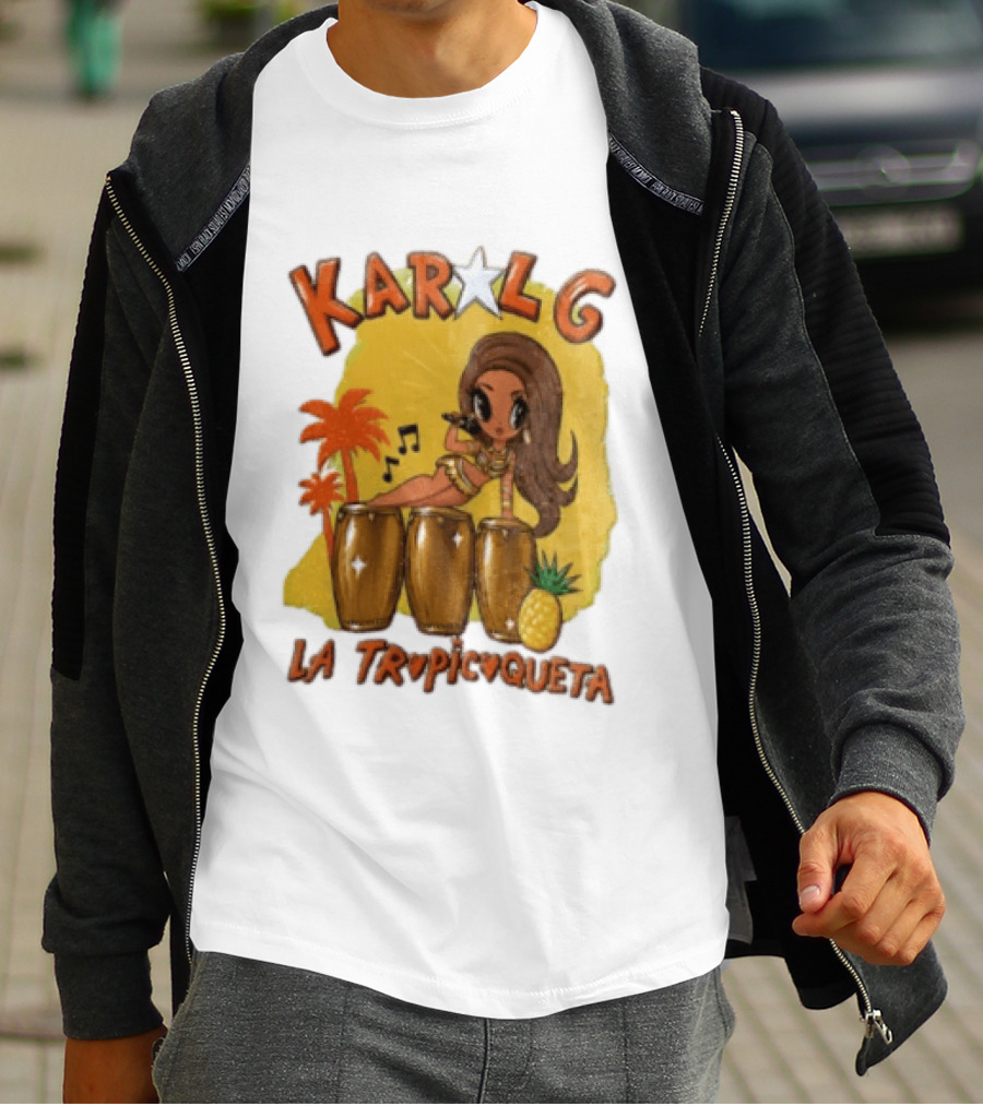 Karol G La Tropicuqueta Tropical Drummer Vibrant Island Vibes T-Shirt