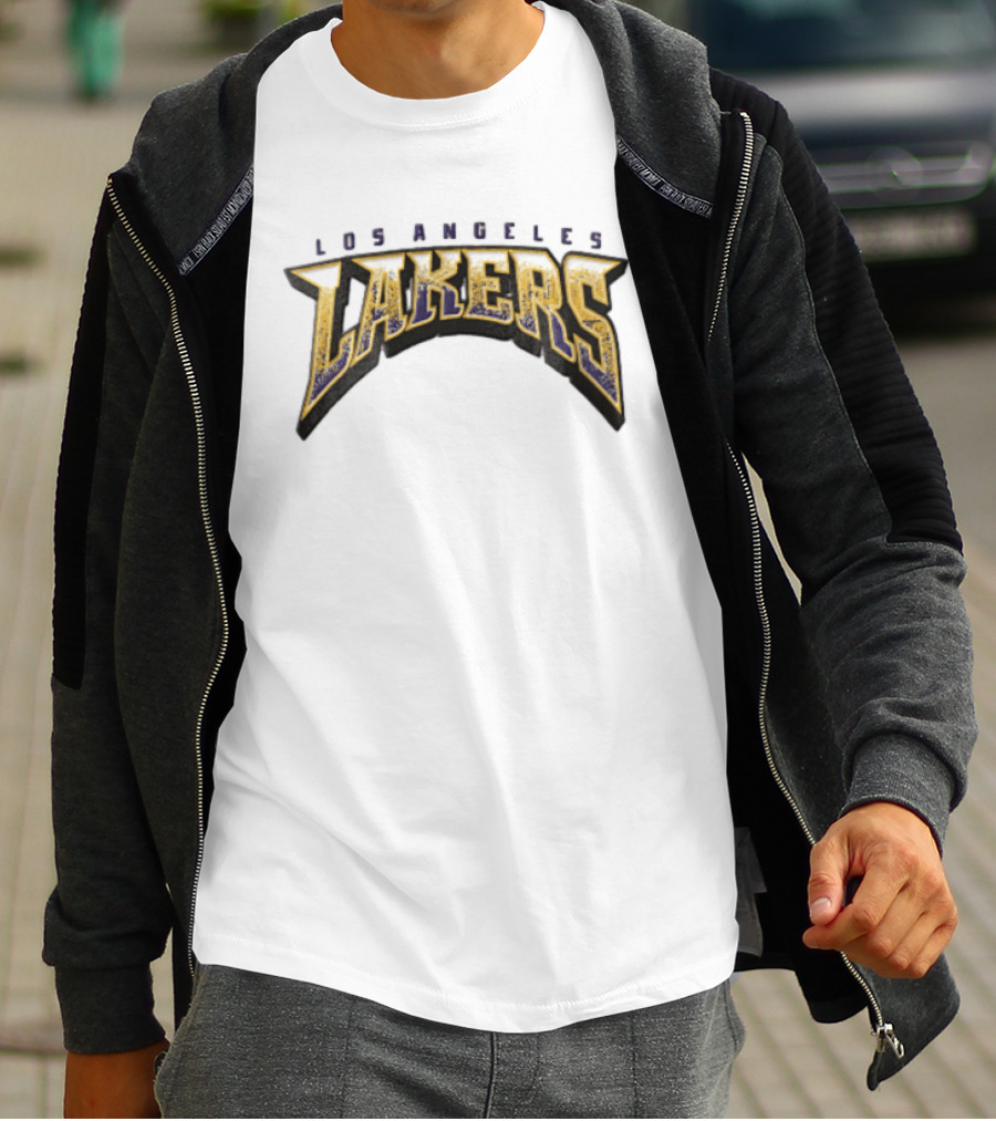 Los Angeles Lakers NBA Distressed Arched Block T-Shirt