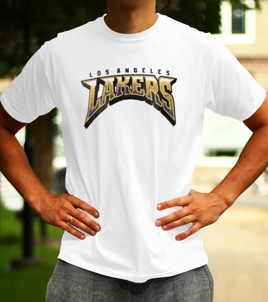 Los Angeles Lakers NBA Distressed Arched Block T-Shirt
