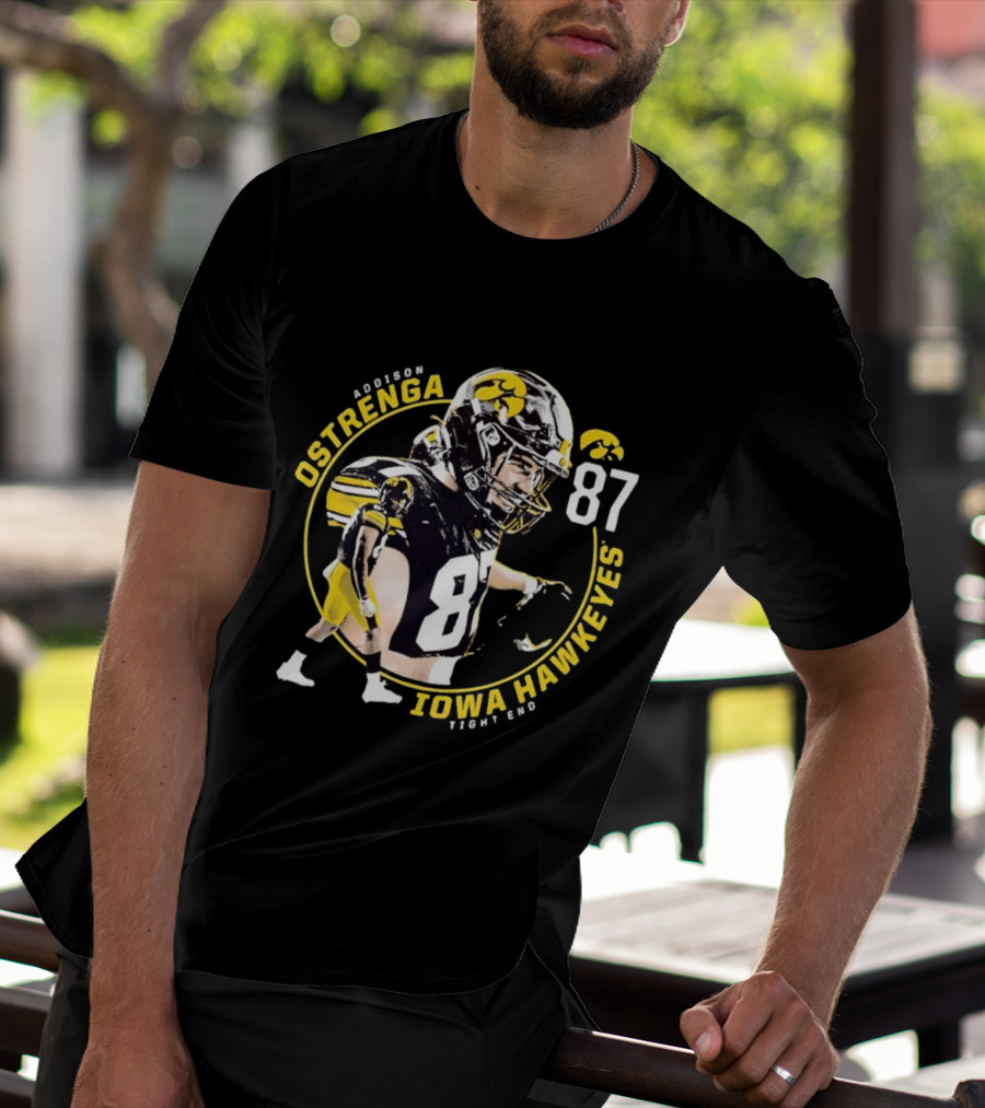 Ostrenga 87 Iowa Hawkeyes Tight End T-Shirt