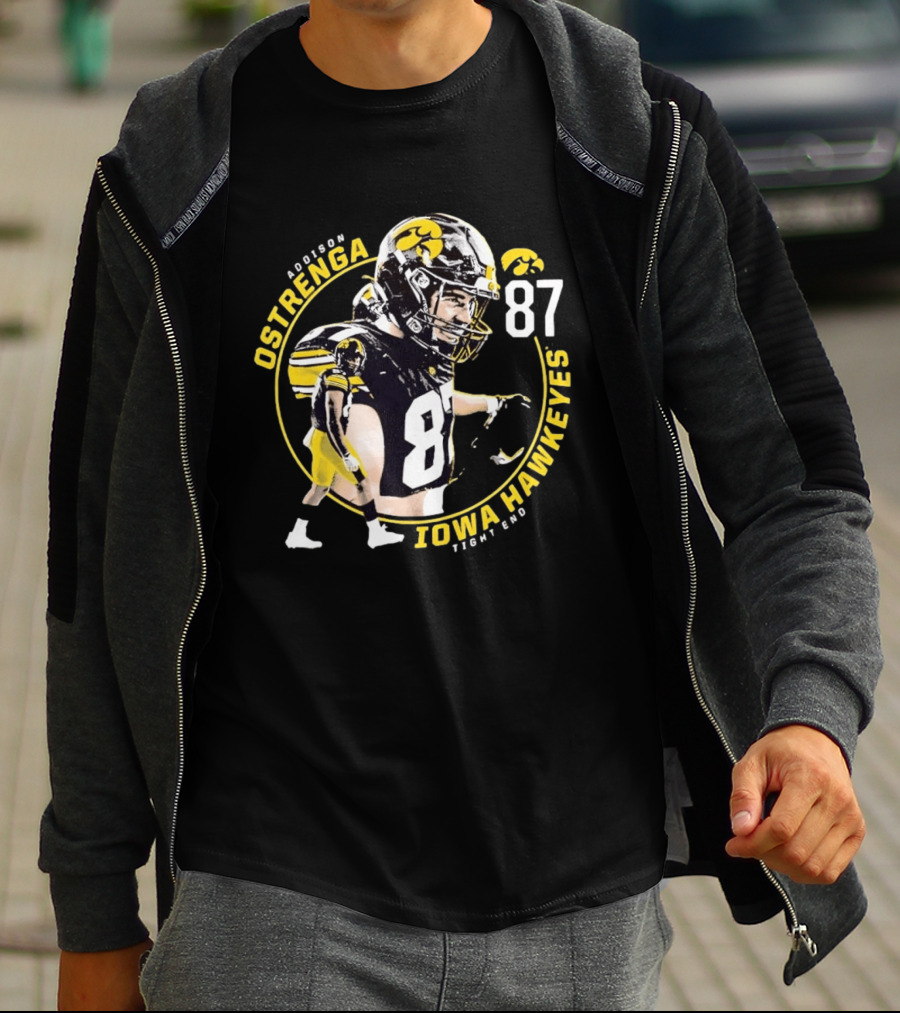 Ostrenga 87 Iowa Hawkeyes Tight End T-Shirt