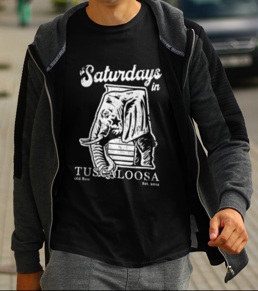 Alabama Crimson Tide NCAA Kyle Row Saturdays Tuscaloosa Elephant 2014 Star T-Shirt