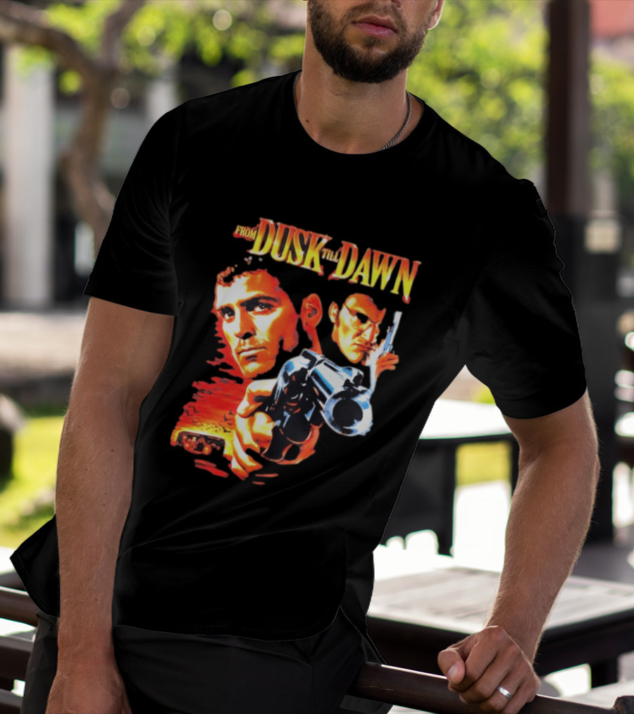 From Dusk Till Dawn Movie Artwork With Two Armed Characters T-Shirt
