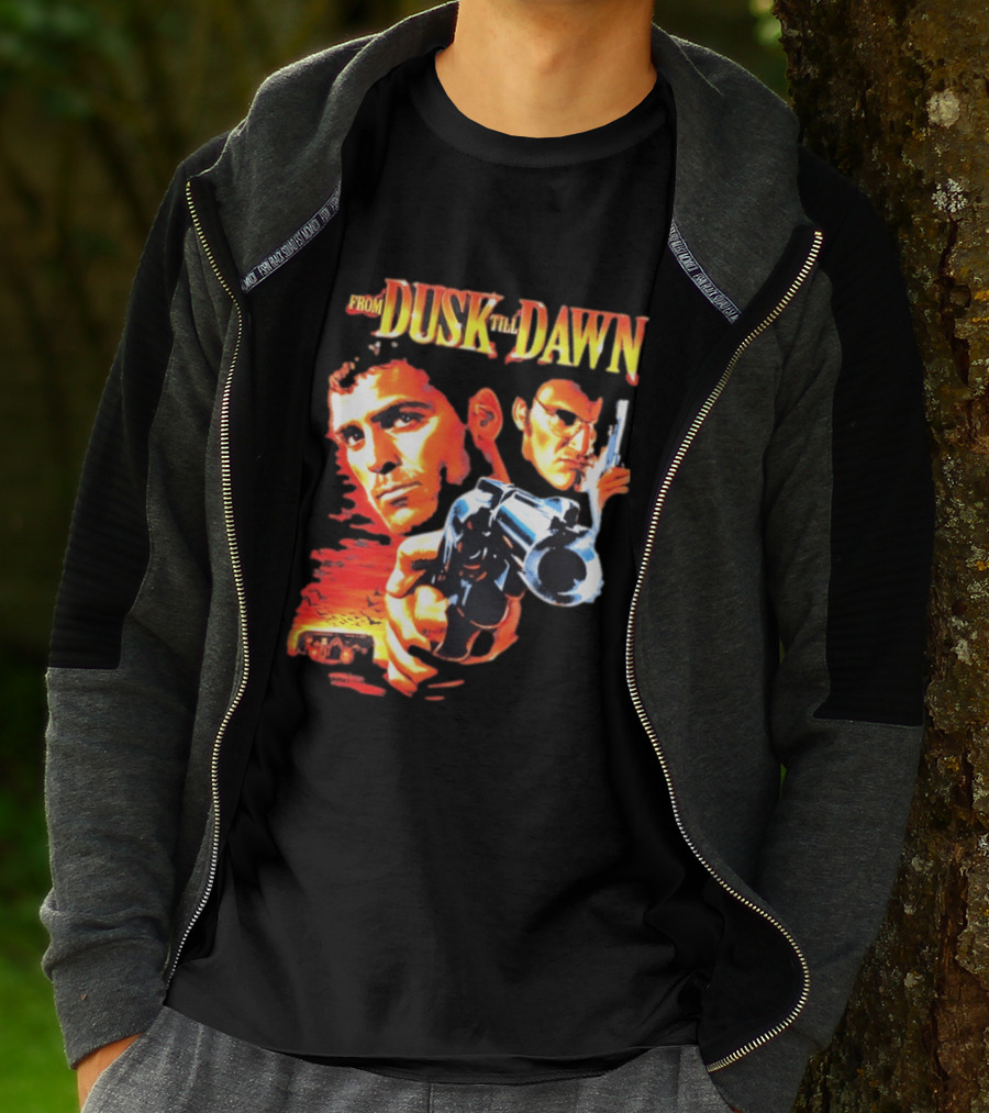 From Dusk Till Dawn Movie Artwork With Two Armed Characters T-Shirt