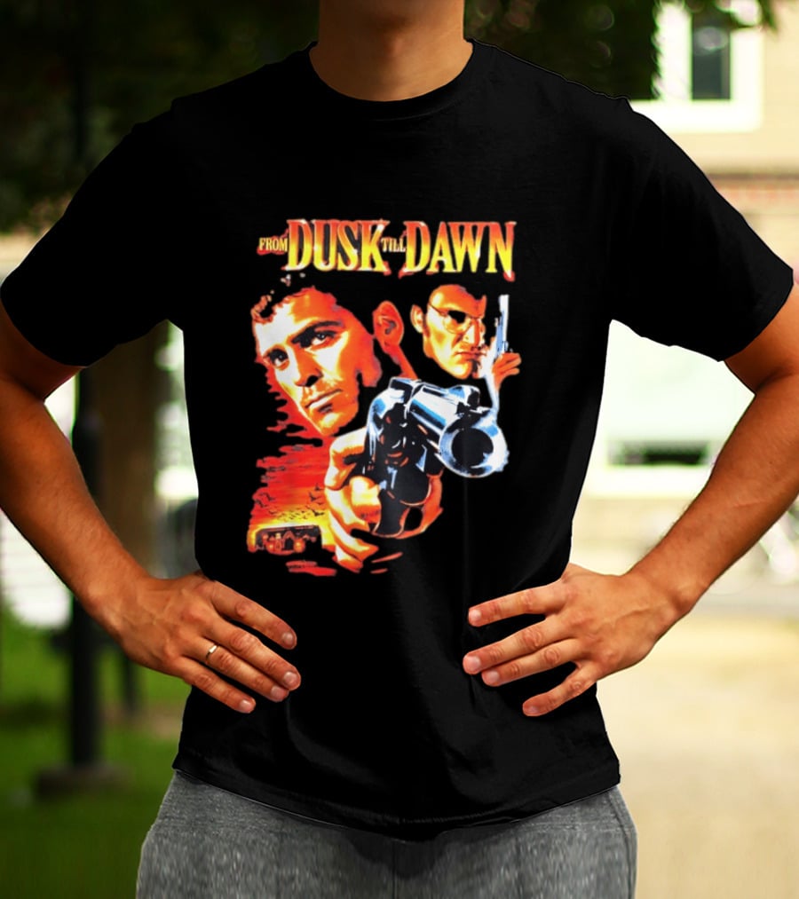 From Dusk Till Dawn Movie Artwork With Two Armed Characters T-Shirt