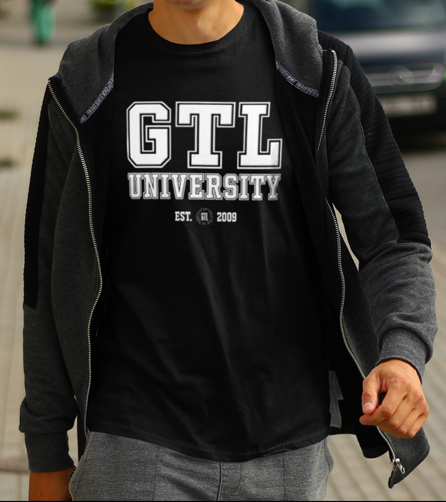 GTL University 2009 White Varsity Lettering Est. 2009 T-Shirt