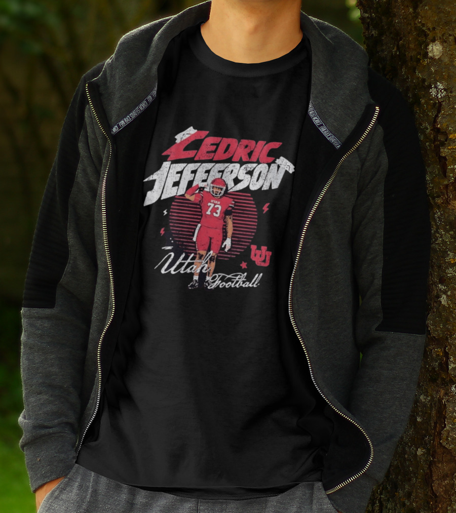 Utah Utes Football Cedric Jefferson No 73 T-Shirt
