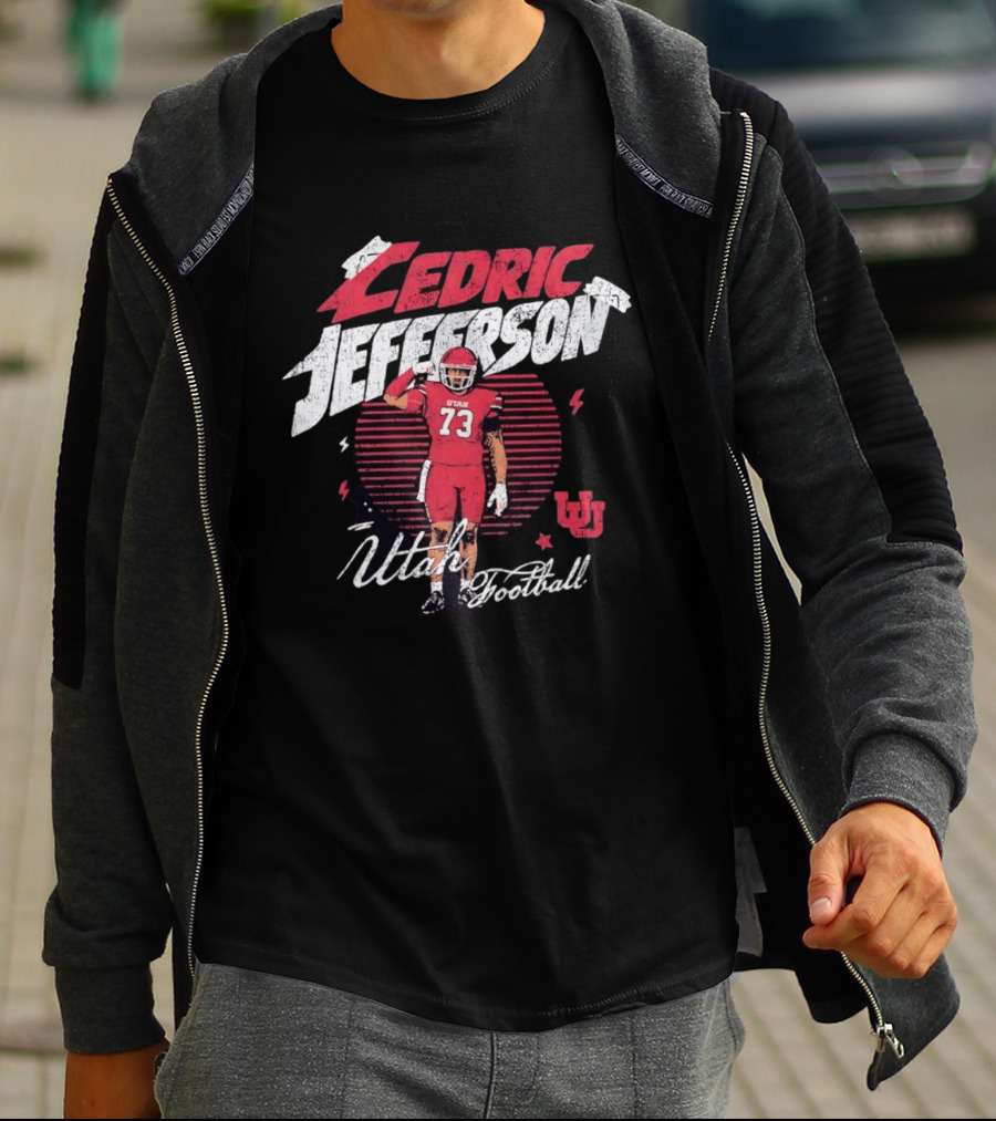 Utah Utes Football Cedric Jefferson No 73 T-Shirt