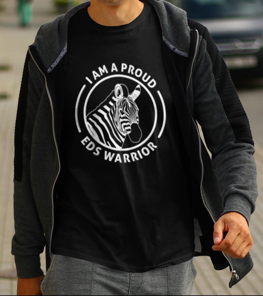 Proud EDS Warrior Zebra Head Inside Circle T-Shirt