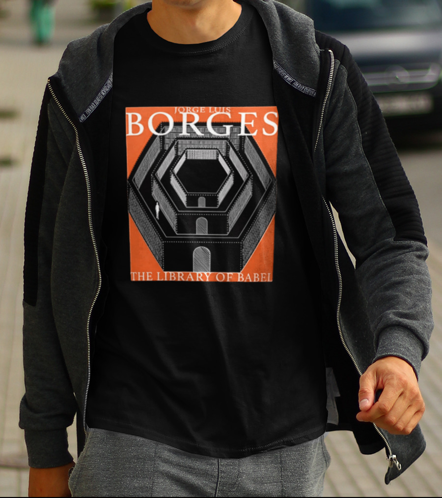 Borges The Library Of Babel Jorge Luis Hexagonal Structure T-Shirt