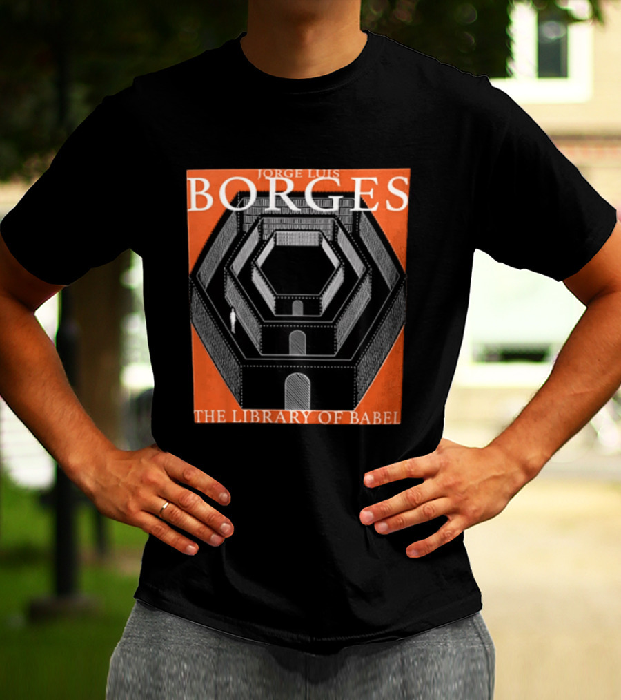 Borges The Library Of Babel Jorge Luis Hexagonal Structure T-Shirt