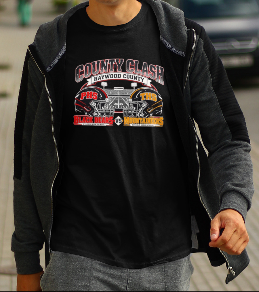 County Clash Haywood County PHS Black Bears Vs THS Mountaineers Pisgah High School Tuscola High School T-Shirt