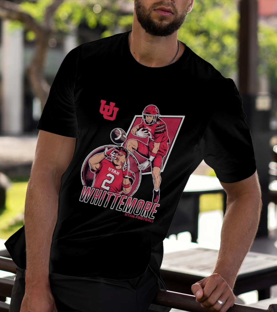 Utah Utes Football Whittemore No 2 Player Collage T-Shirt
