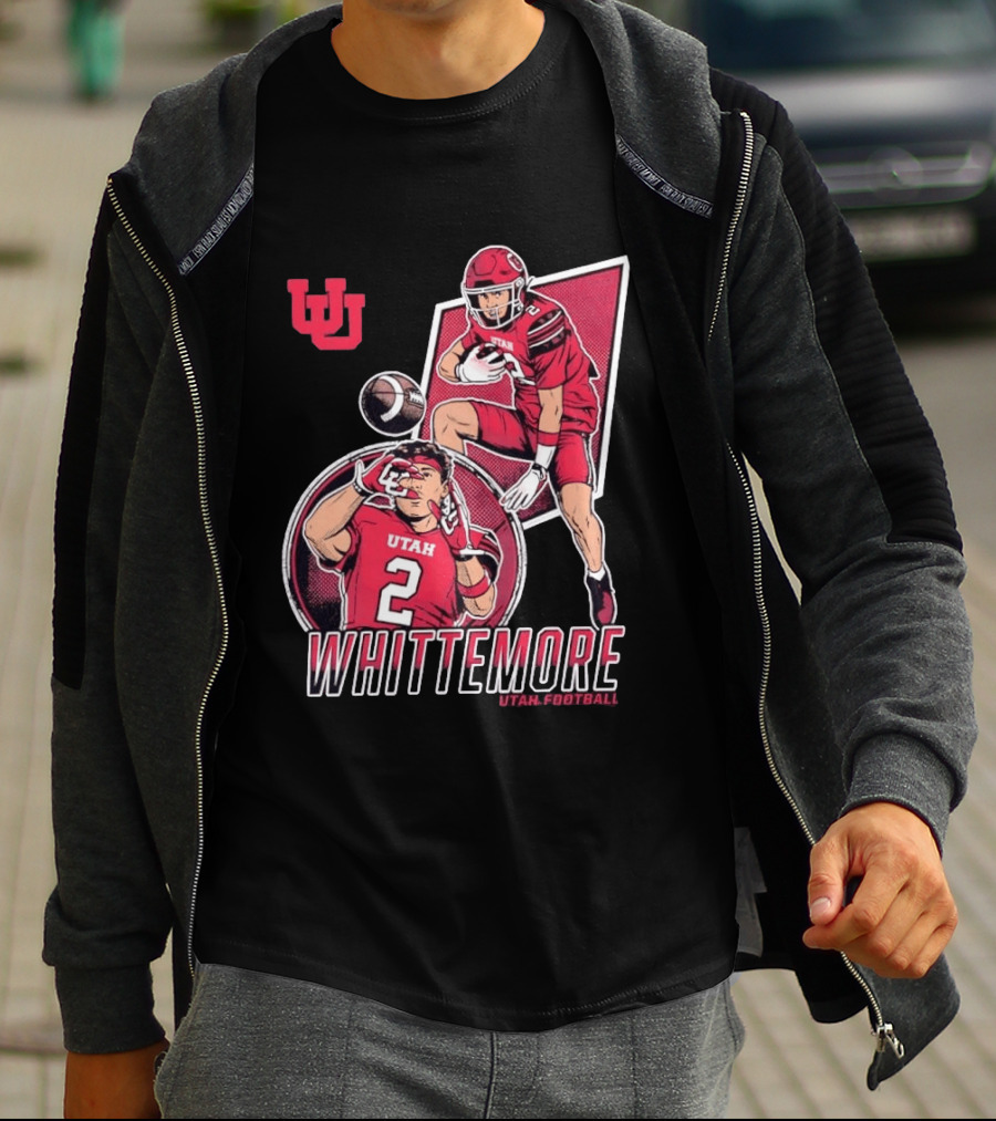 Utah Utes Football Whittemore No 2 Player Collage T-Shirt