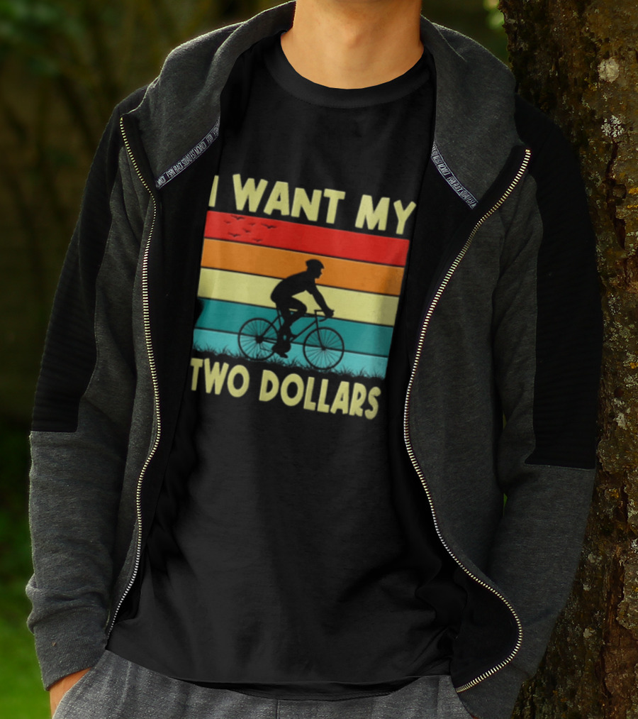I Want My Two Dollars Sunset Cyclist T-Shirt