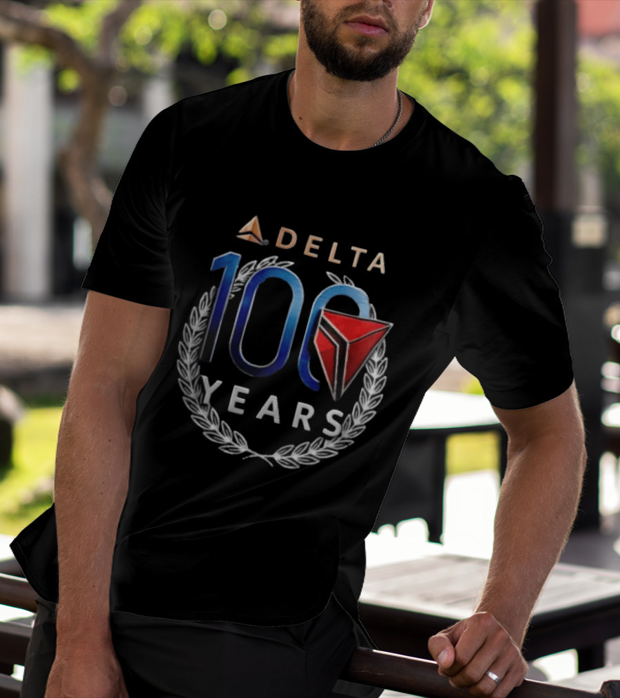 Delta 100 Years Laurel Wreath Anniversary T-Shirt