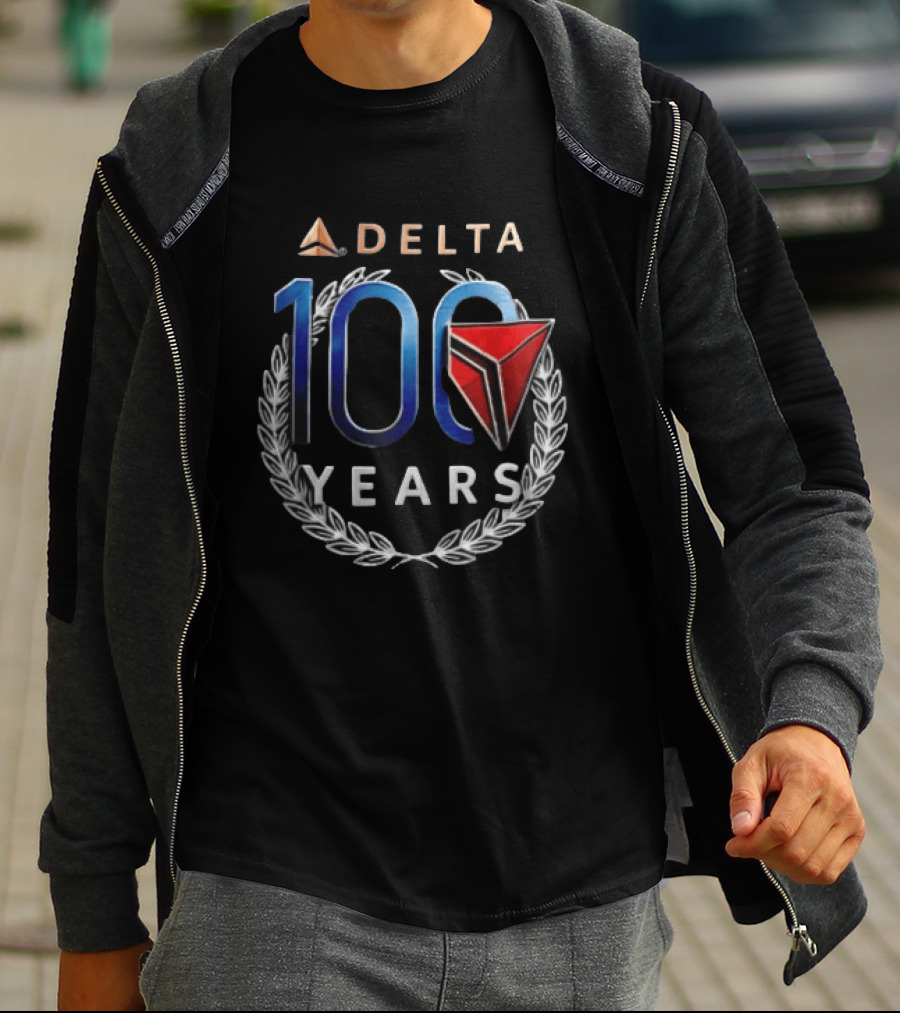 Delta 100 Years Laurel Wreath Anniversary T-Shirt