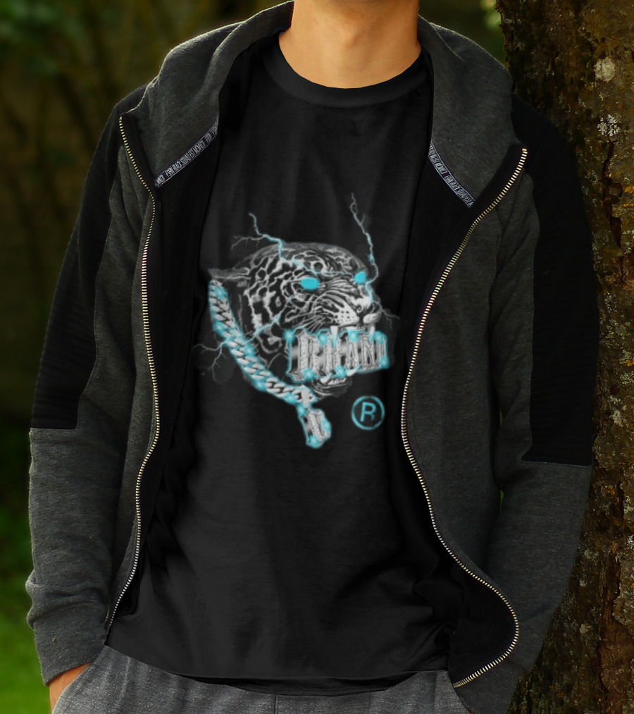 Marvel Black Panther Primal Lightning Panther With Blue Chain T-Shirt