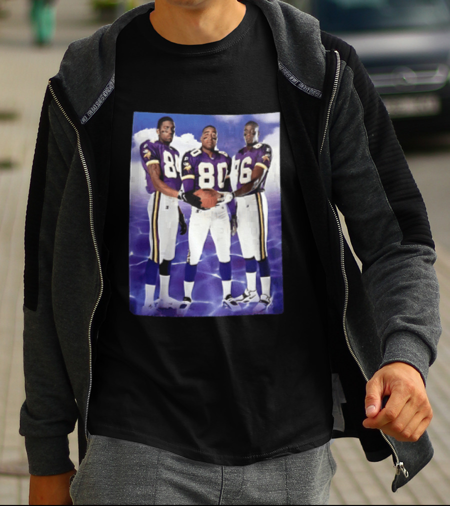 Randy Moss Cris Carter Jake Reed Minnesota Vikings Legendary Trio Football Players T-Shirt
