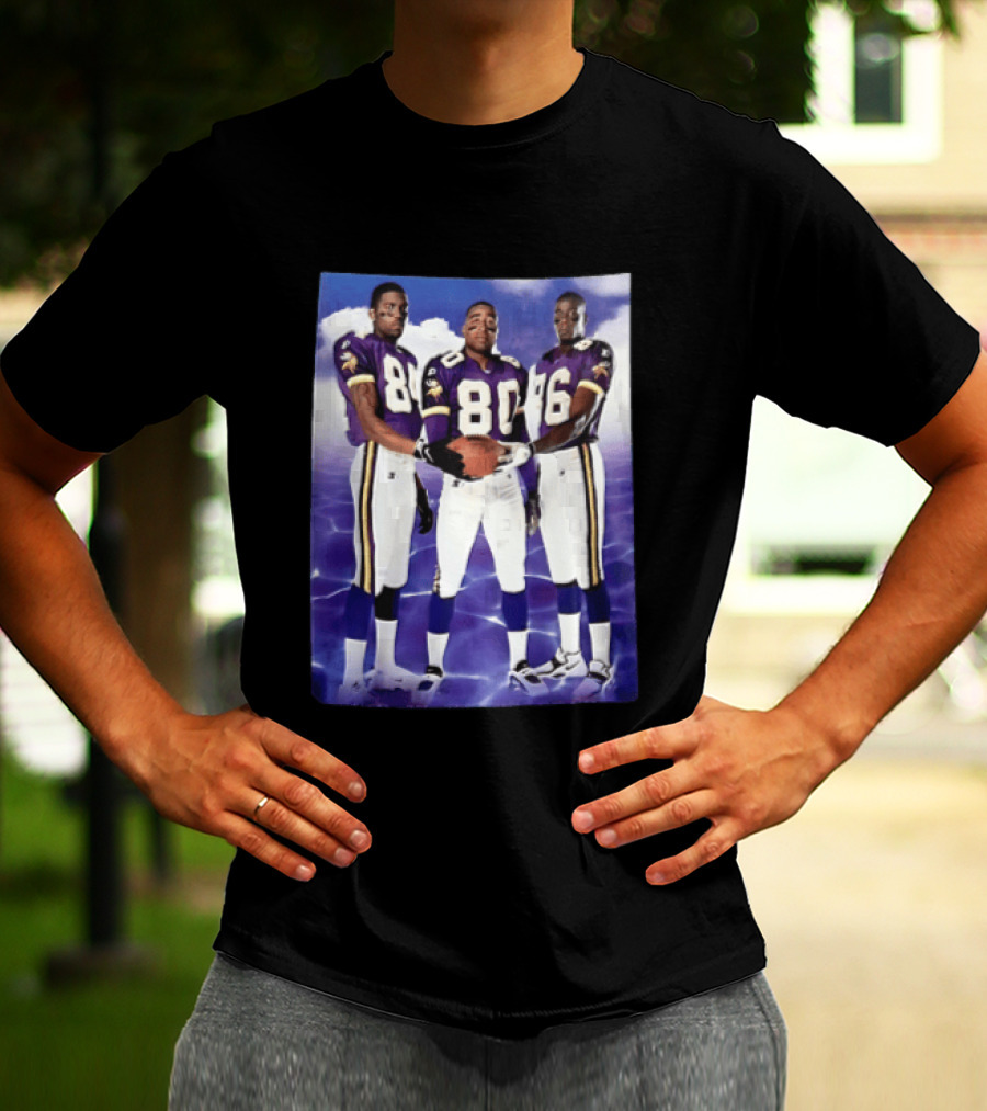 Randy Moss Cris Carter Jake Reed Minnesota Vikings Legendary Trio Football Players T-Shirt