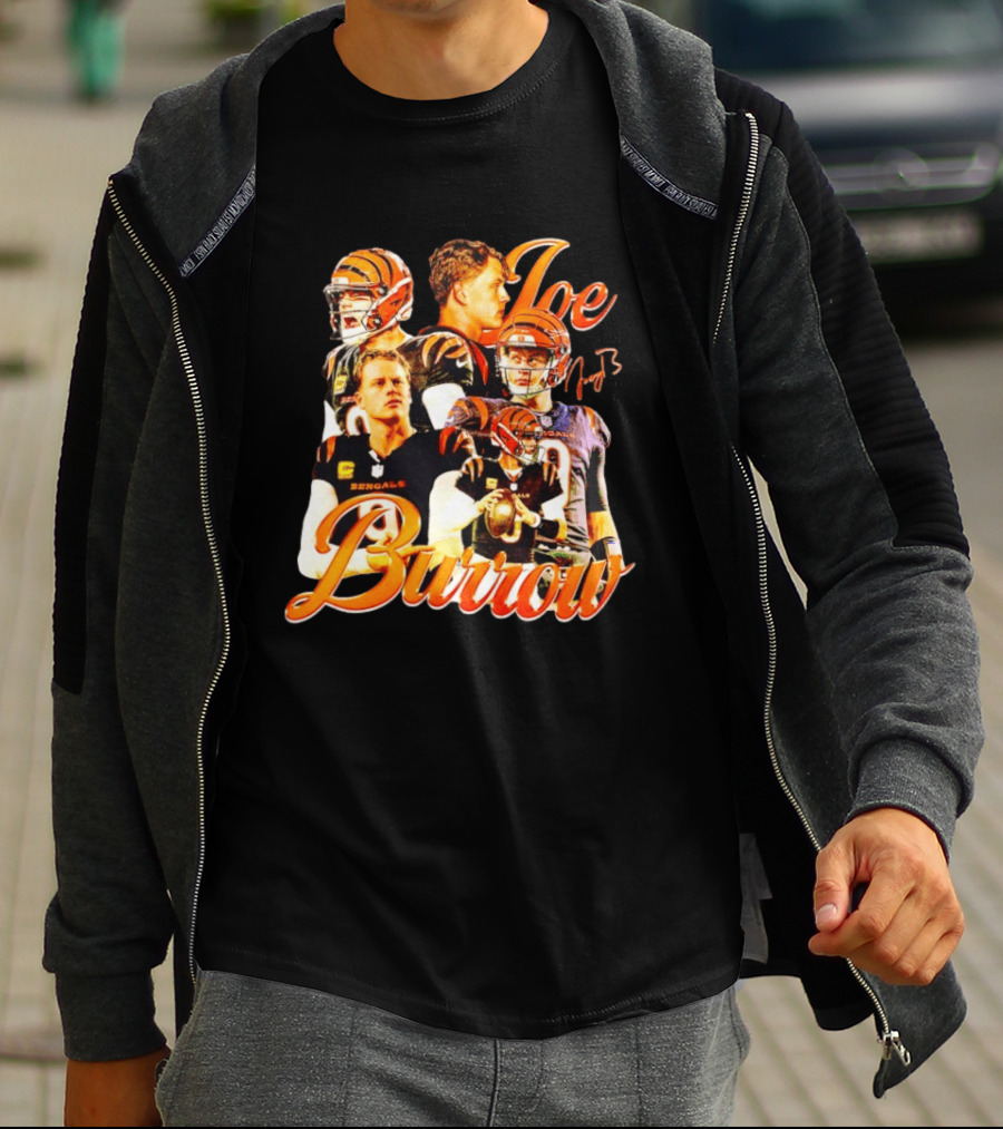 Joe Burrow Cincinnati Bengals Football Player Collage Bengals NFL QB T-Shirt