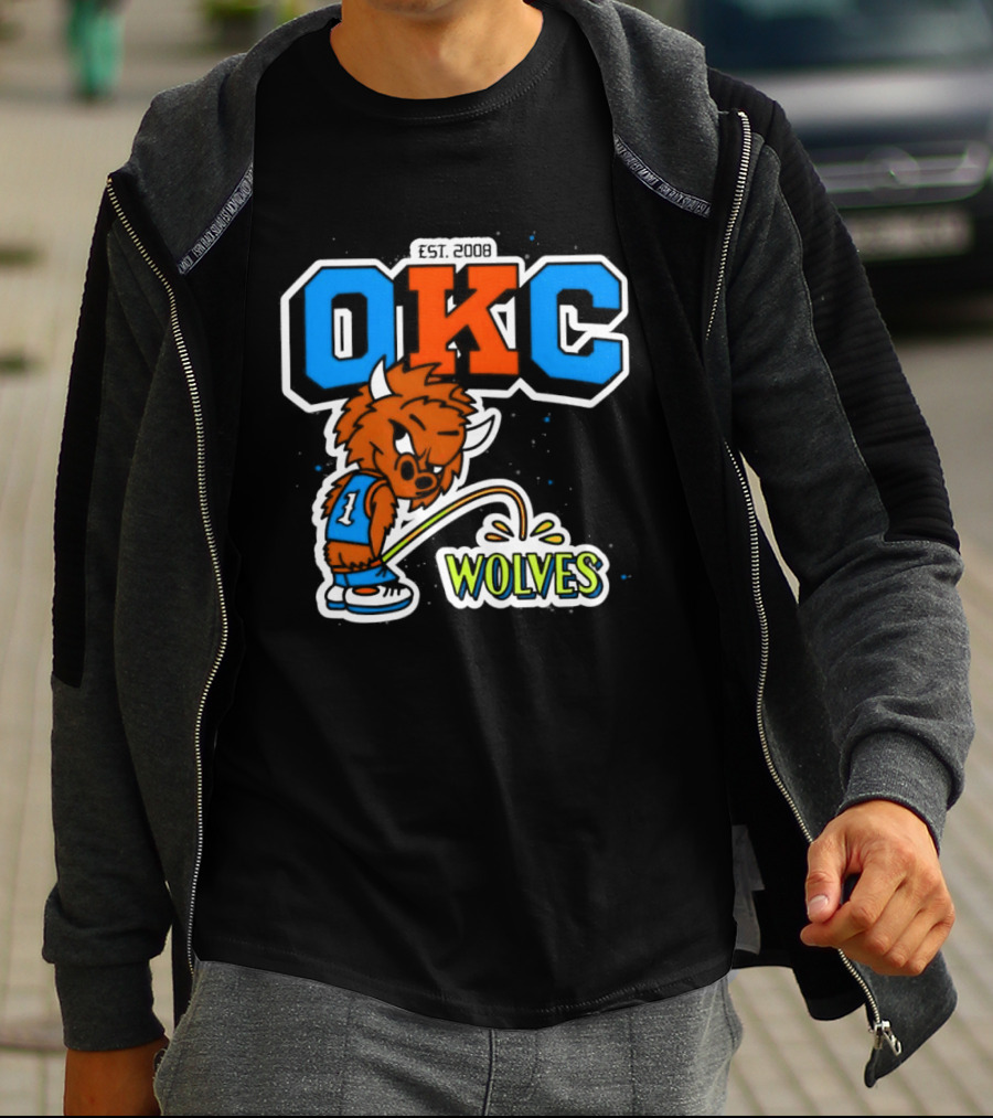 OKC Bison 2008 No 1 Jersey Vs Wolves T-Shirt