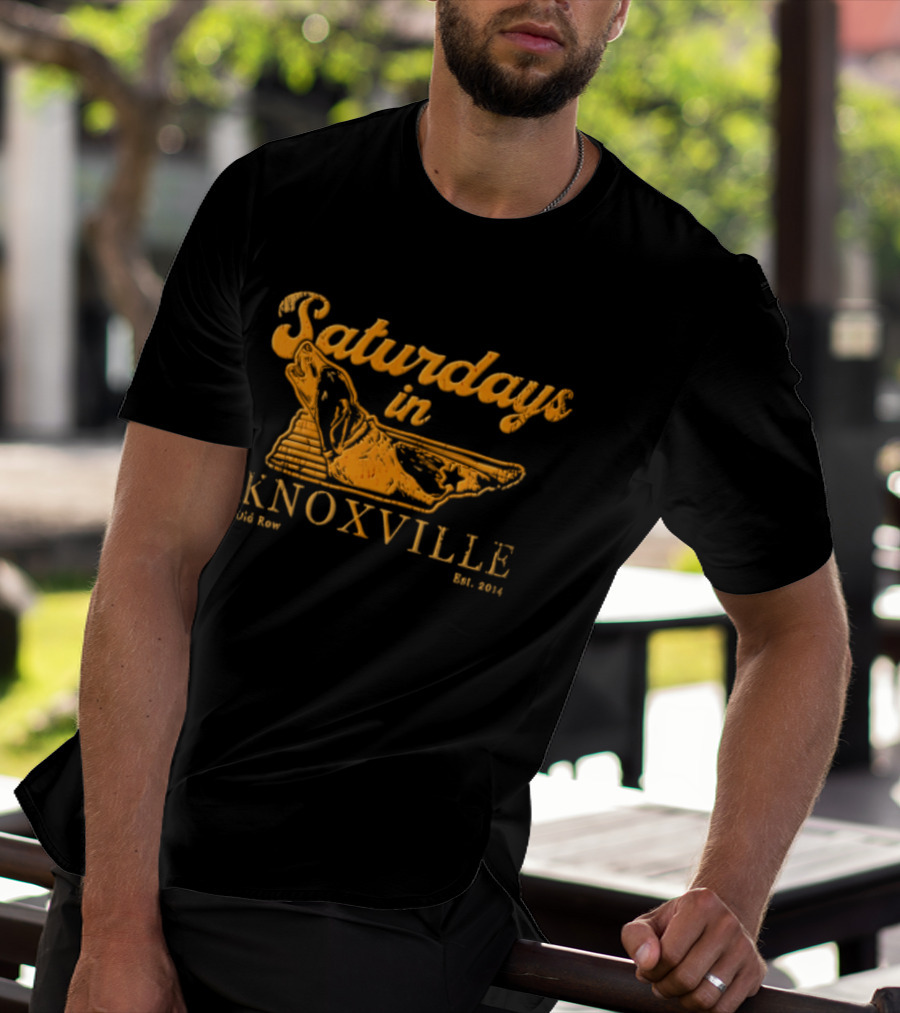 Saturdays In Knoxville Old Row 2014 Howling Dog Tennessee State T-Shirt
