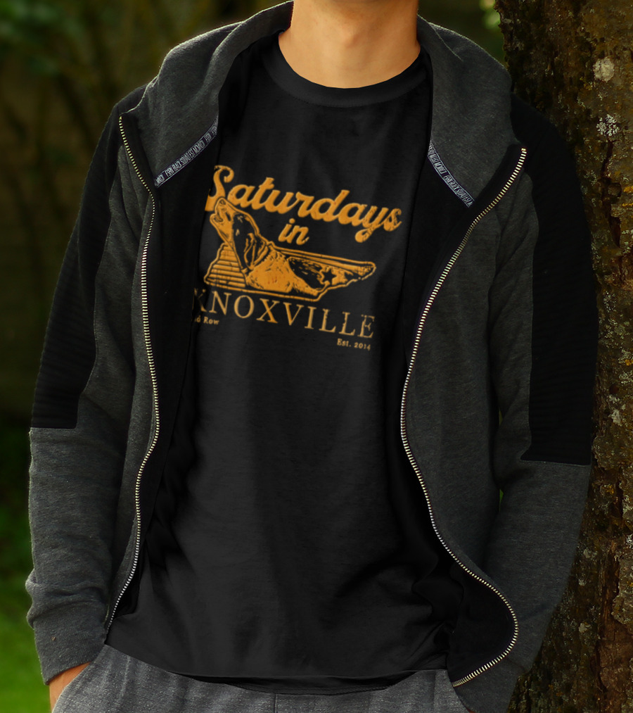 Saturdays In Knoxville Old Row 2014 Howling Dog Tennessee State T-Shirt