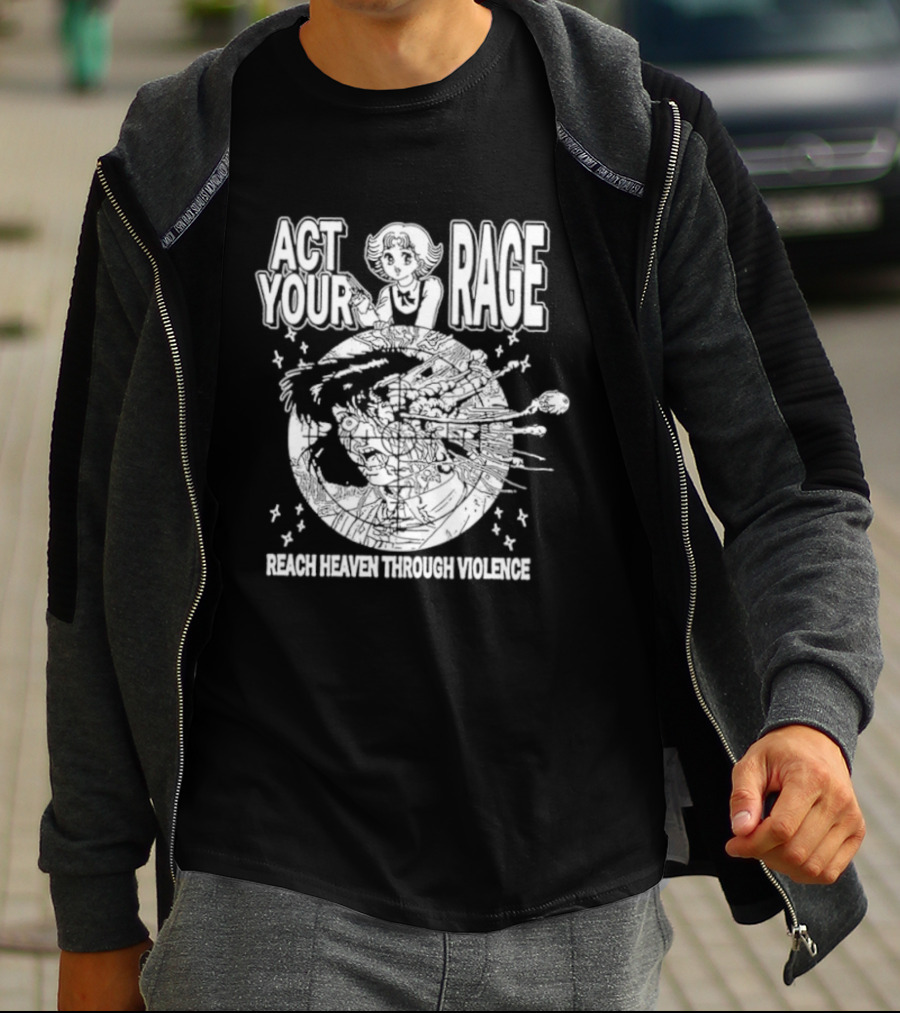 Ranze Eto Act Your Rage Reach Heaven Through Violence Anime Manga T-Shirt