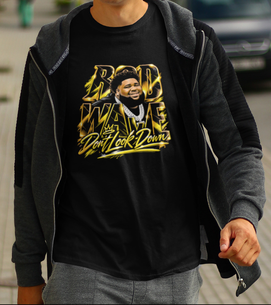 Rod Wave Don't Look Down Bold Gold T-Shirt