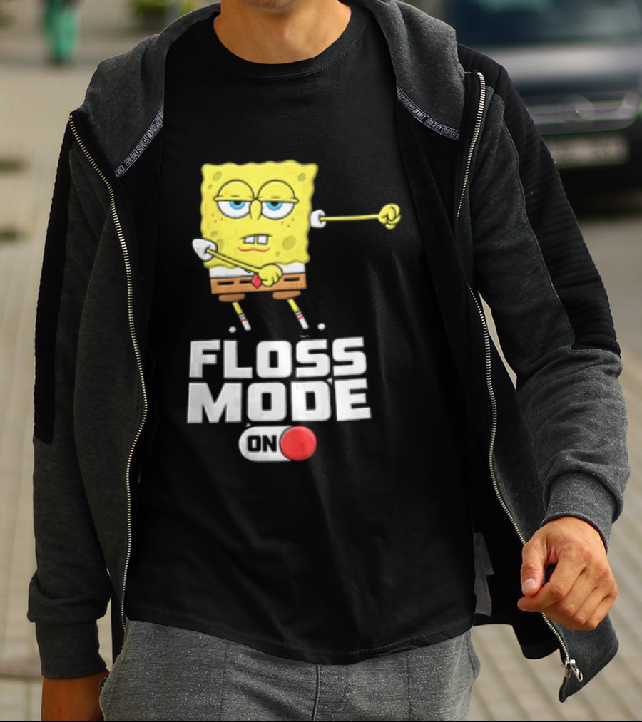 Squarepants Floss Mode On With Dabbing T-Shirt