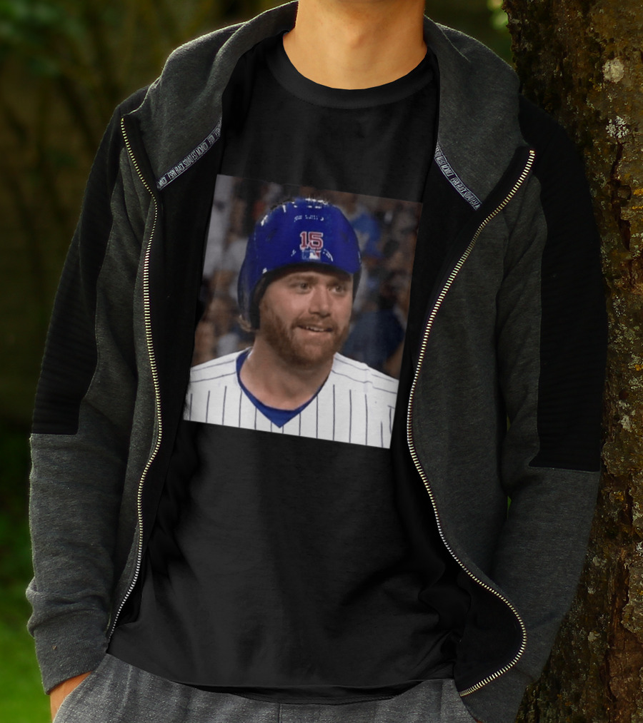Taylor Davis Cubs Number 15 Helmet Stare T-Shirt