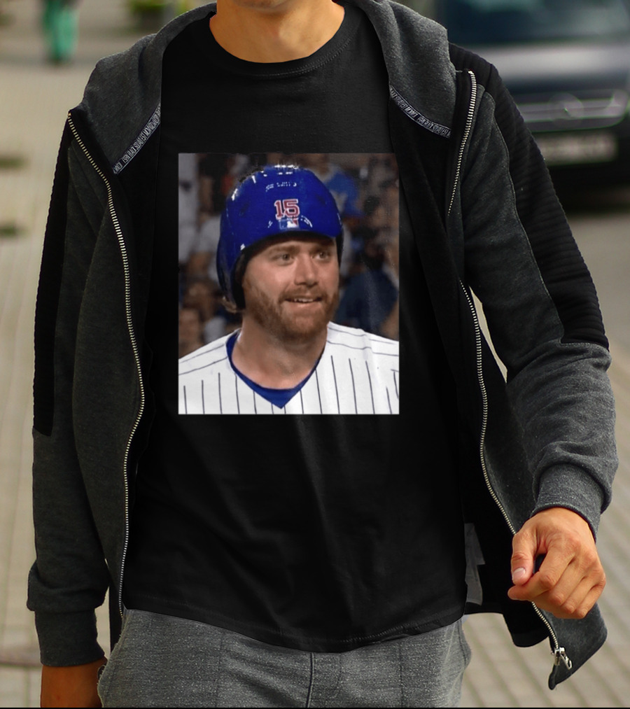 Taylor Davis Cubs Number 15 Helmet Stare T-Shirt