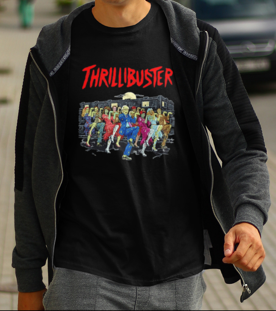Thrillibuster Zombie Skeleton Dance Halloween Party Night T-Shirt