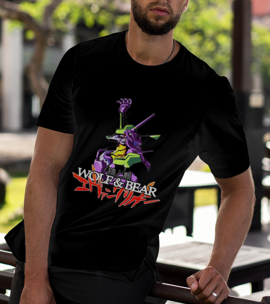 Wolf & Bear Store Shop Nge Tour Evangelion Mecha Anime T-Shirt