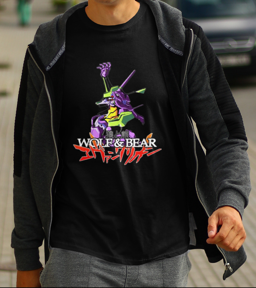 Wolf & Bear Store Shop Nge Tour Evangelion Mecha Anime T-Shirt