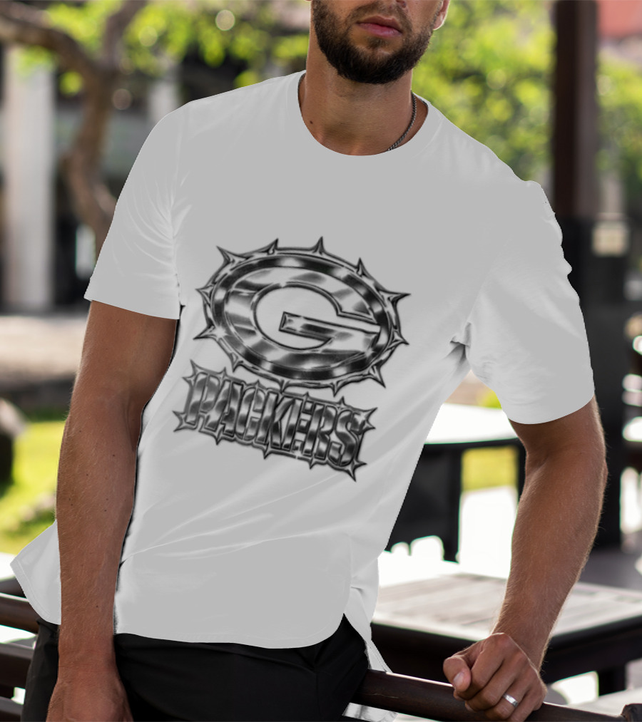 Green Bay Packers Metallic Football Team T-Shirt