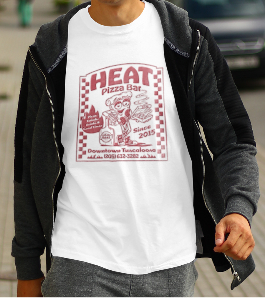 HEAT Pizza Franco Delivery Bear With Sizzling Pie T-Shirt