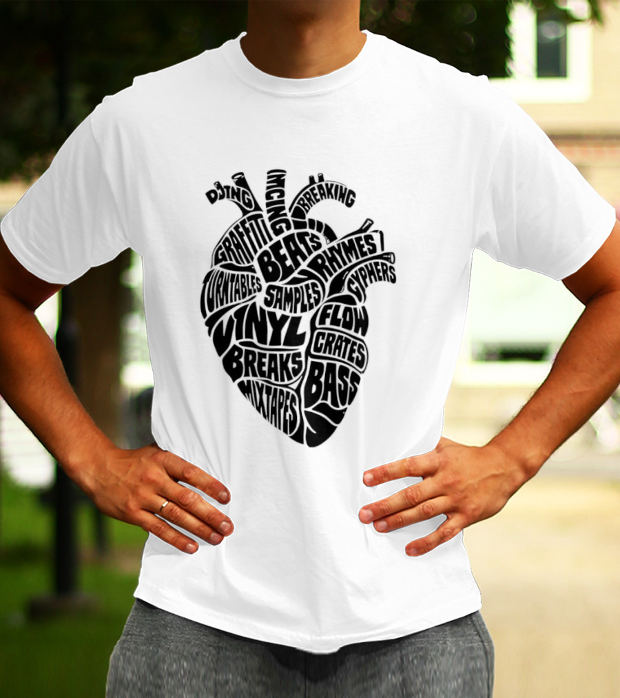 Heartbeat Of Hip Hop Culture Anatomy T-Shirt