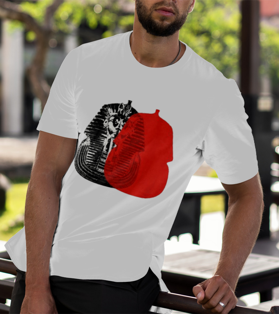 Pyramids Half Marathon Store The Tut Edit Egyptian Pharaoh Mask T-Shirt