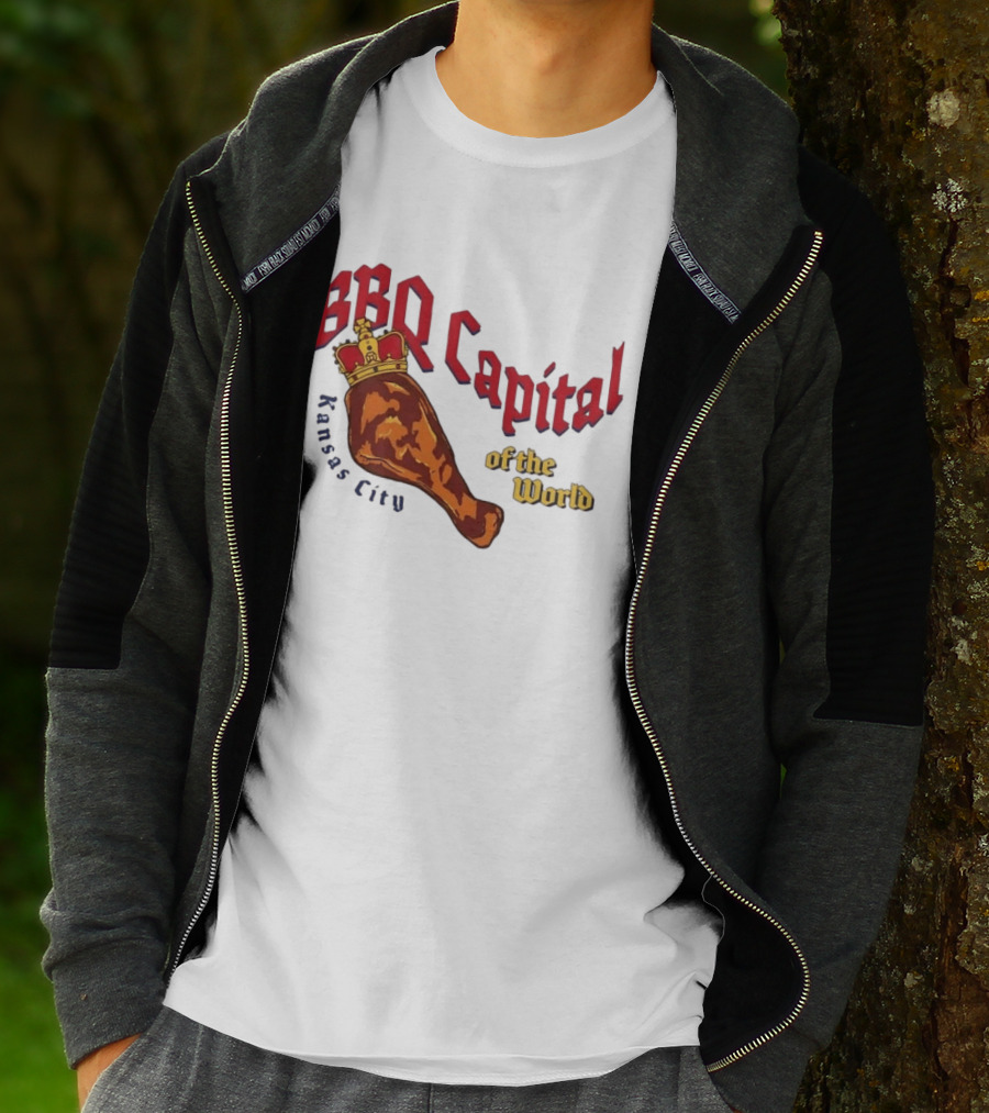 Kansas City BBQ Capital Of The World Crowned Barbecue Leg T-Shirt