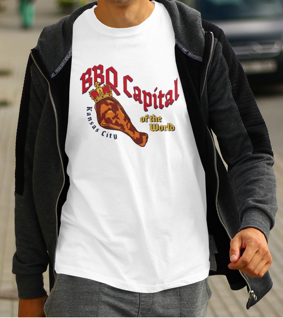 Kansas City BBQ Capital Of The World Crowned Barbecue Leg T-Shirt