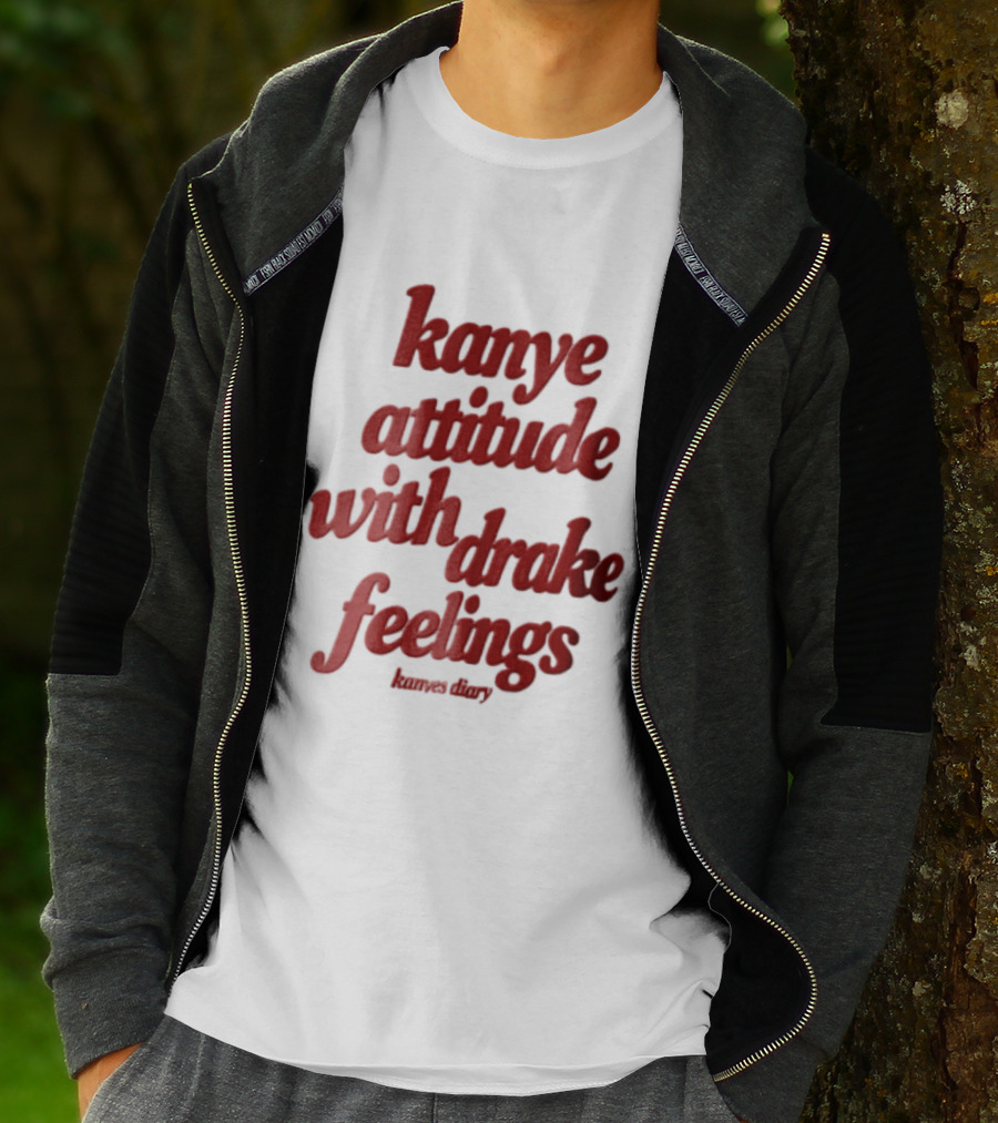 Kanye Attitude With Drake Feelings Kanyes Diary Red T-Shirt