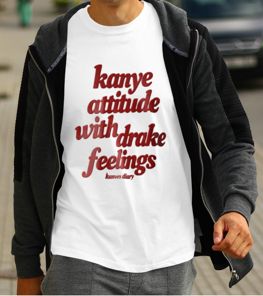 Kanye Attitude With Drake Feelings Kanyes Diary Red T-Shirt