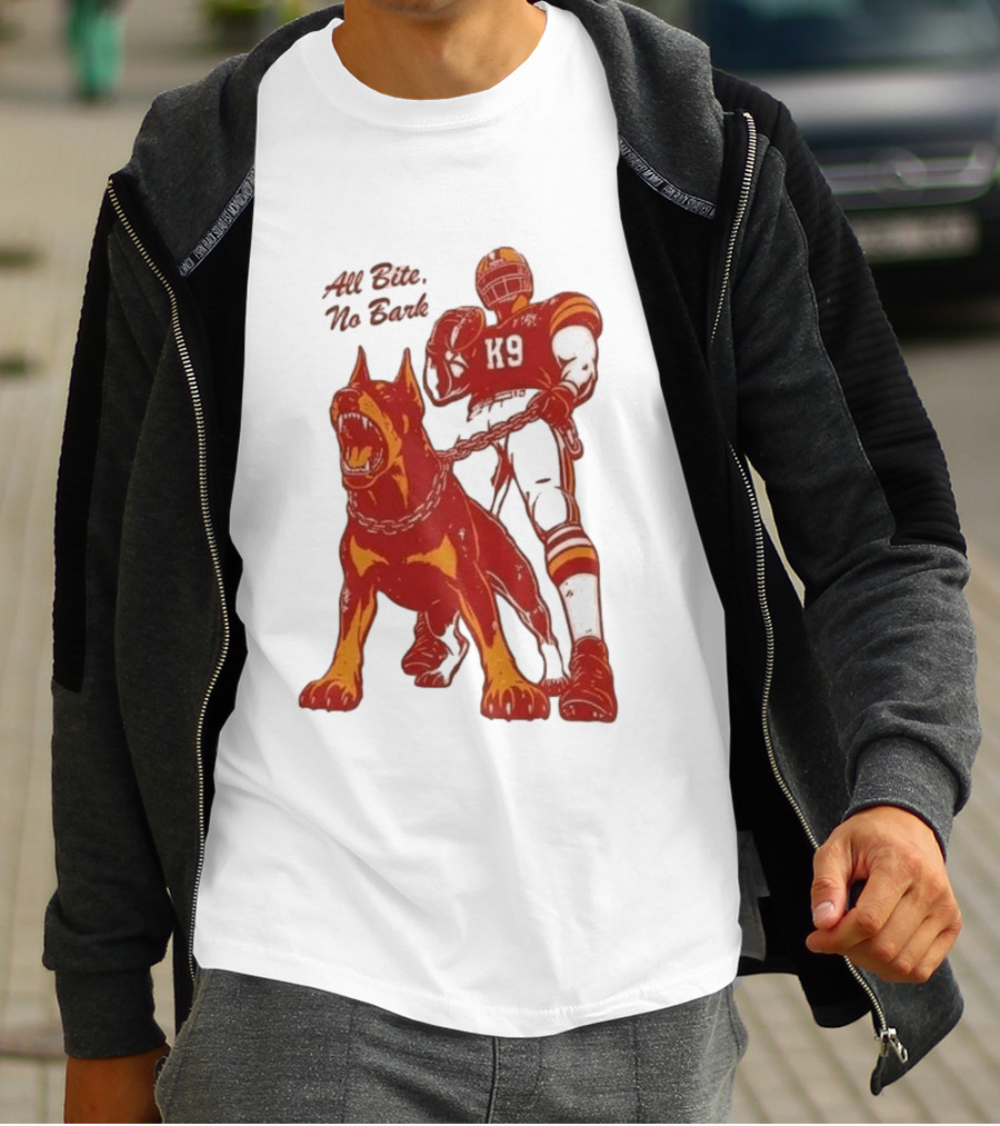Kenneth Walker III K9 All Bite No Bark Football Player And Dog T-Shirt