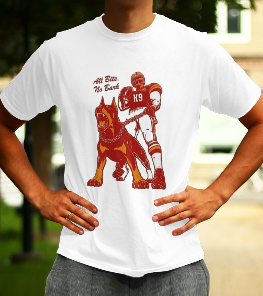 Kenneth Walker III K9 All Bite No Bark Football Player And Dog T-Shirt
