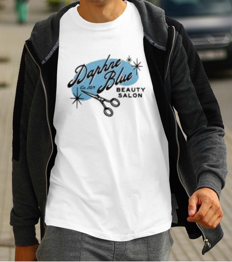 Daphne Blue Beauty Salon Est. 1983 Scissors Stars T-Shirt