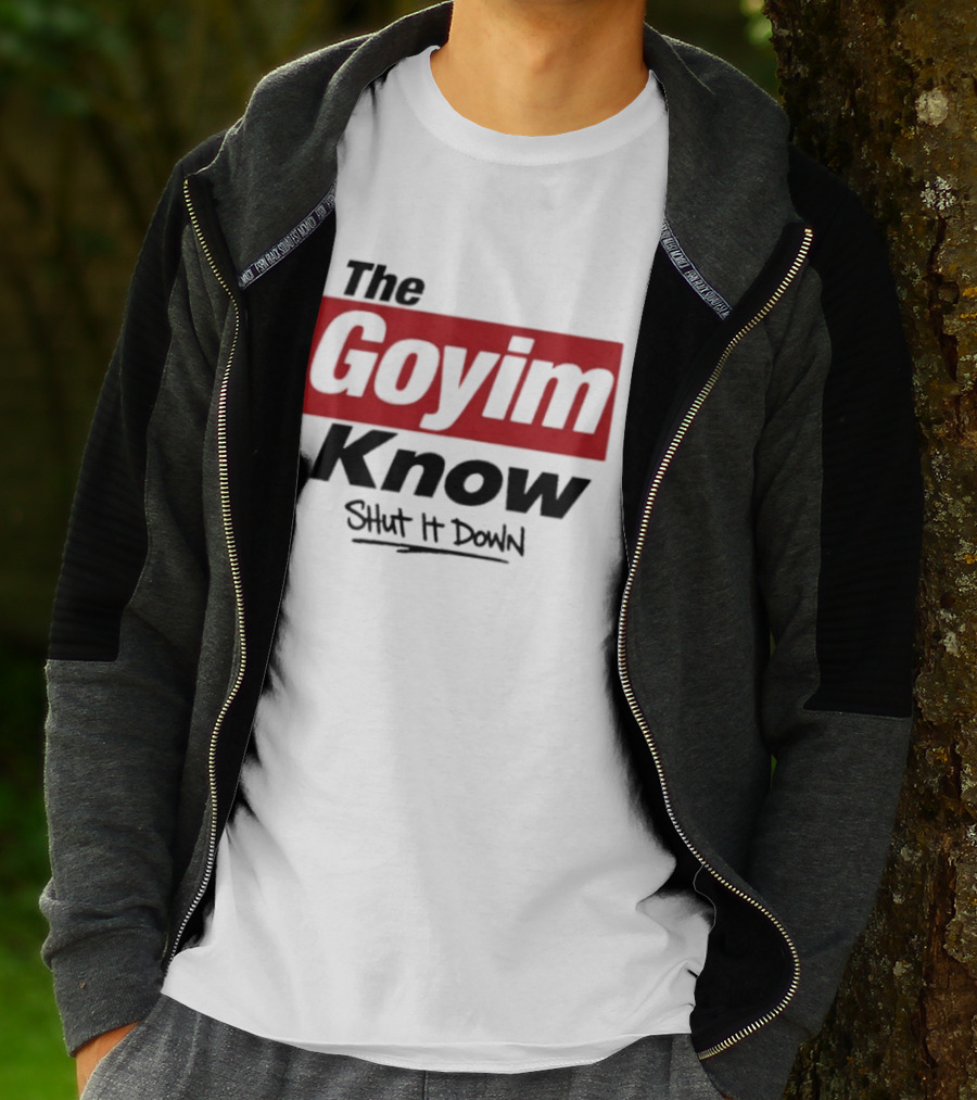 The Goyim Know Shut It Down Red Highlighted T-Shirt