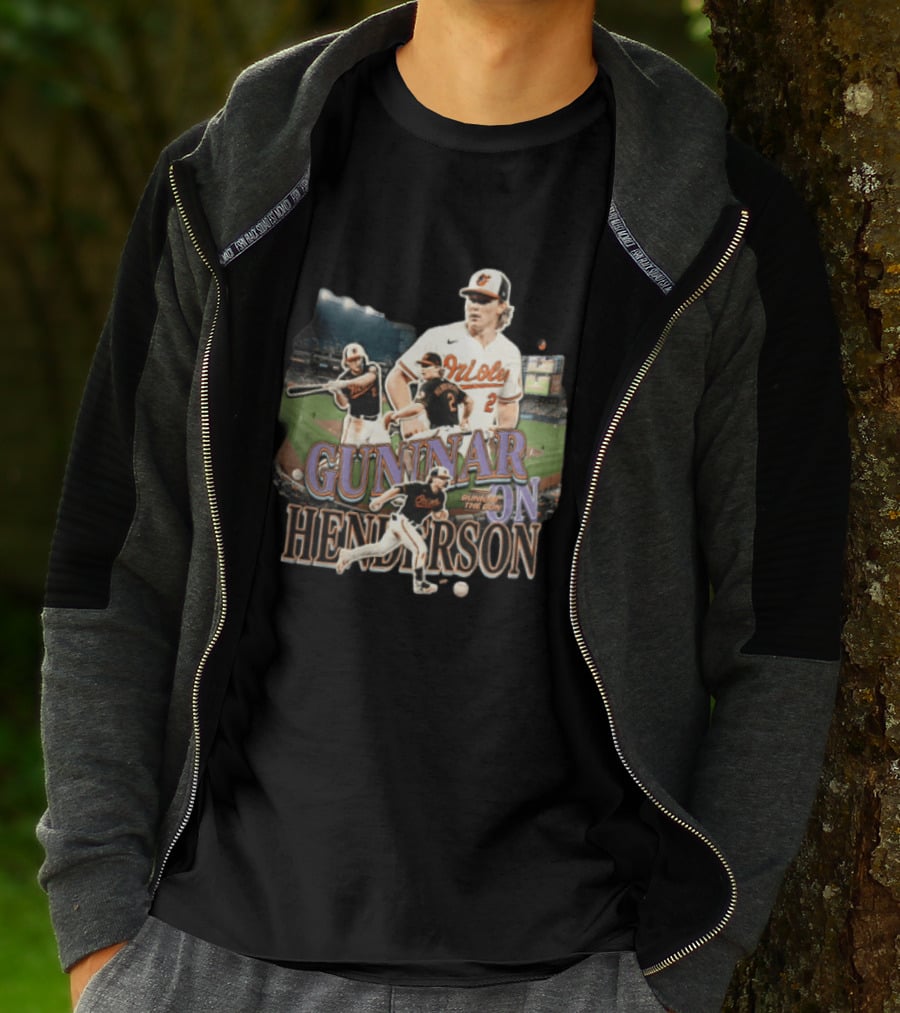 Baltimore Orioles Gunnar Henderson The Gun Baseball Player Action Shots T-Shirt