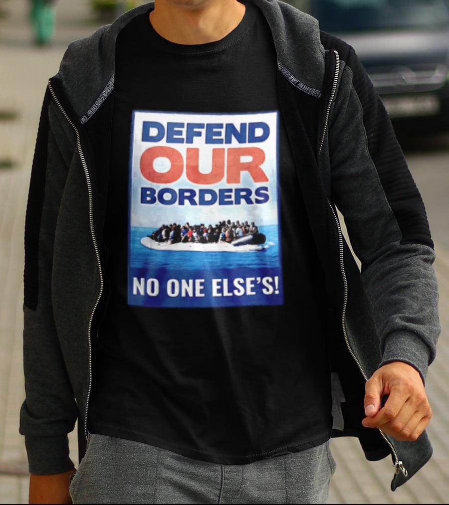 Defend Our Borders No One Else's Inflatable Boat Ocean T-Shirt